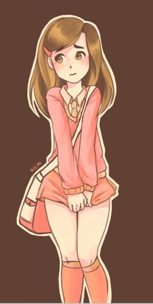 anime girl in oversized shirt