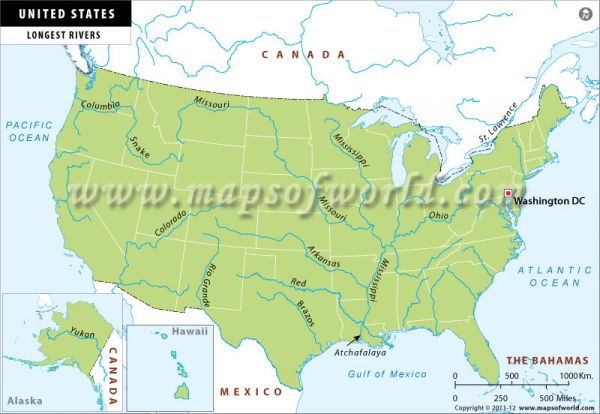 mississippi river on us map