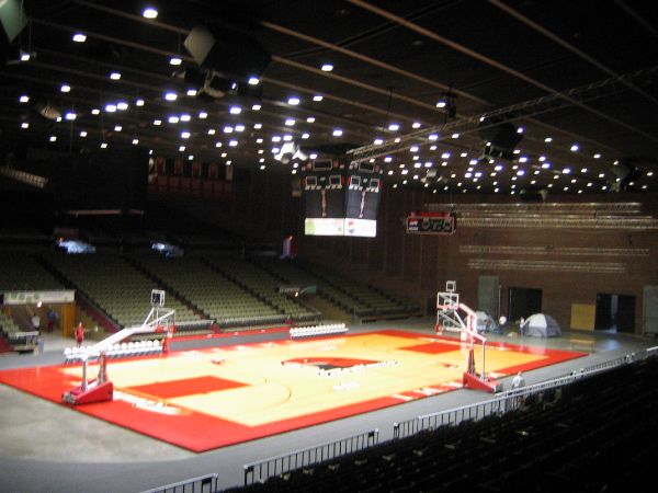 empty basketball stadium