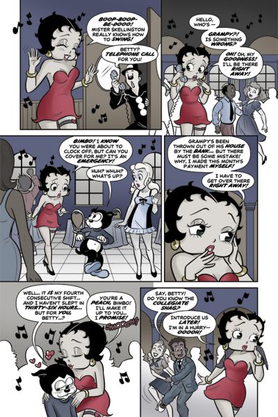 betty boop thinking