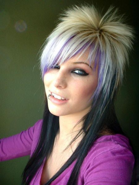 cute girls with purple hair