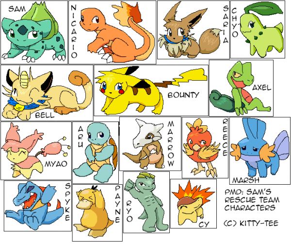 all blue pokemon names