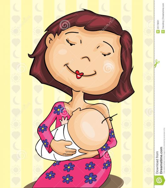 nurse cartoon breastfeeding