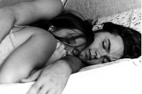 tumblr couple sleeping on chest