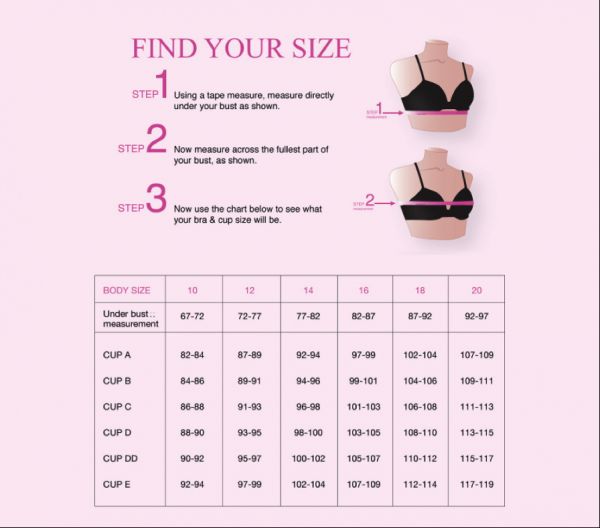 bra size calculator chart