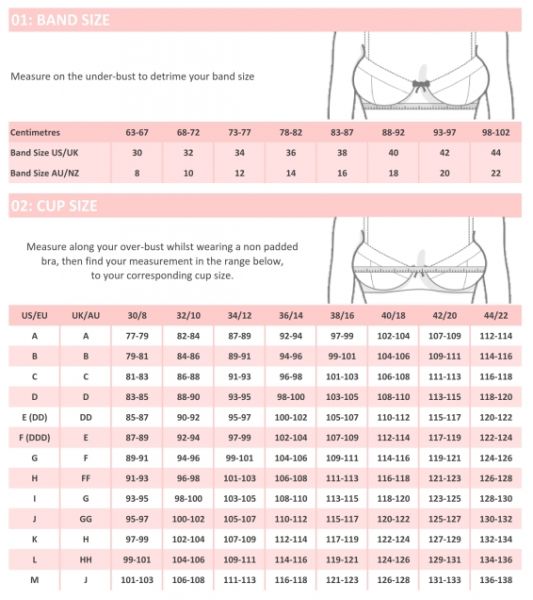 how determine bra cup size