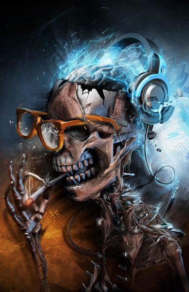 awesome airbrush art skulls