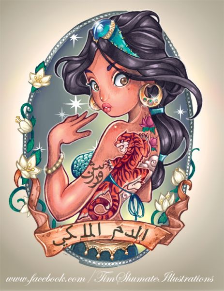gangster disney princess tattoos