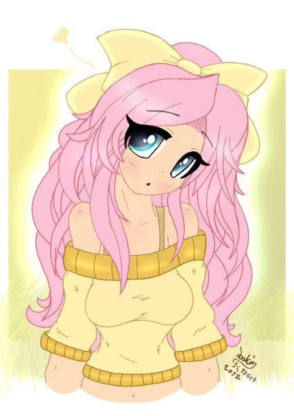 fluttershy human anime