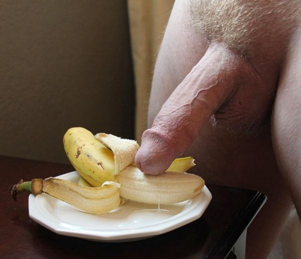 eating cum covered food