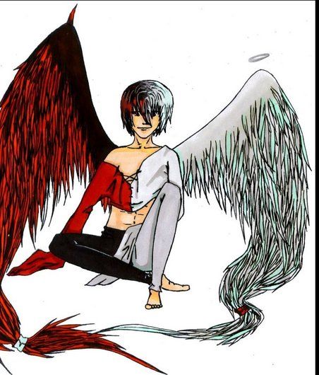 angel and demon wings