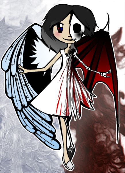 half angel half devil wings