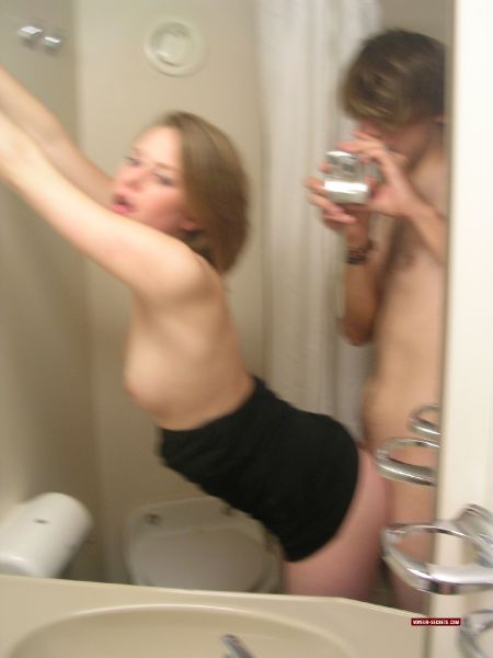 bathroom mirror selfie couple sex