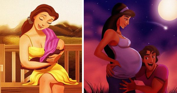 disney princesses and their babies