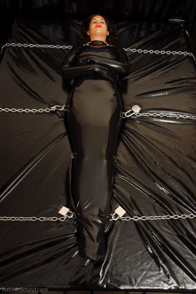 inflatable latex straight jacket bondage