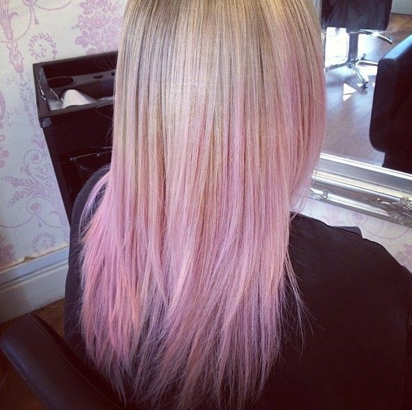 pink and green highlights