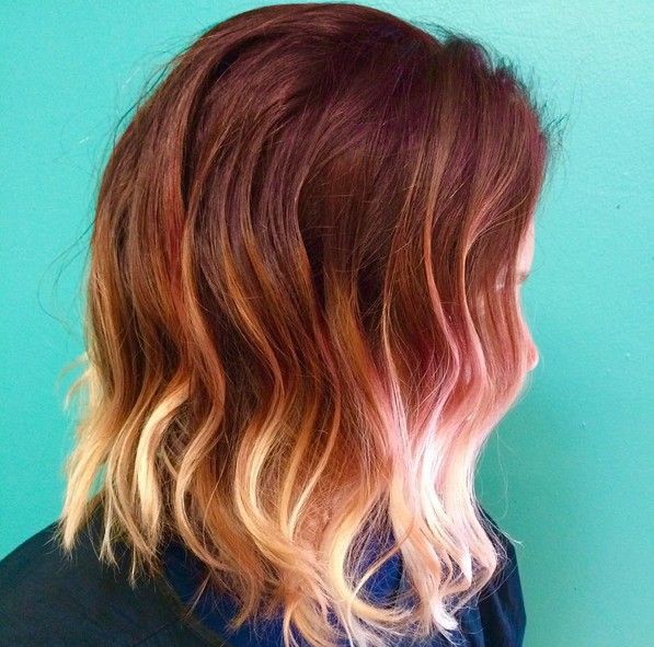 pink hair with blonde highlights