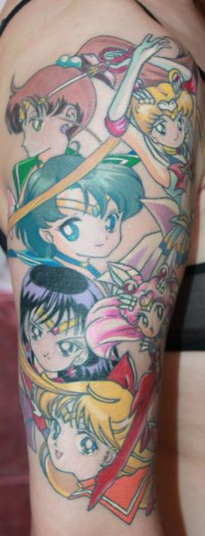 sailor moon silhouette tattoo