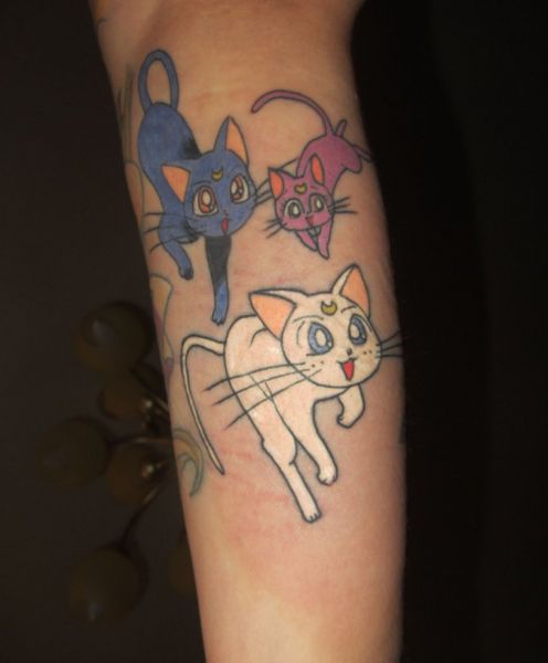 sailor moon arm tattoo