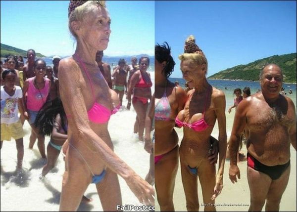 beach skinny mom