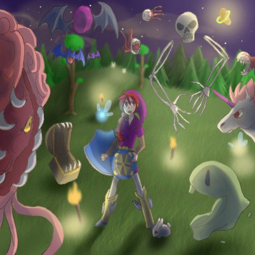 party girl terraria fan art