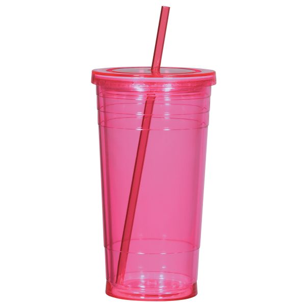 double wall plastic tumblers with straws