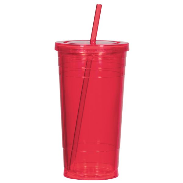 personalized acrylic tumbler with straw