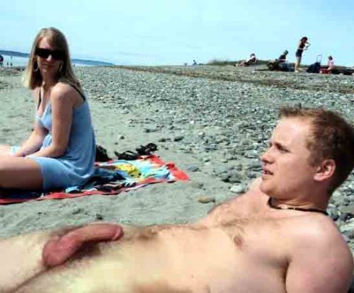 huge erection nude beach