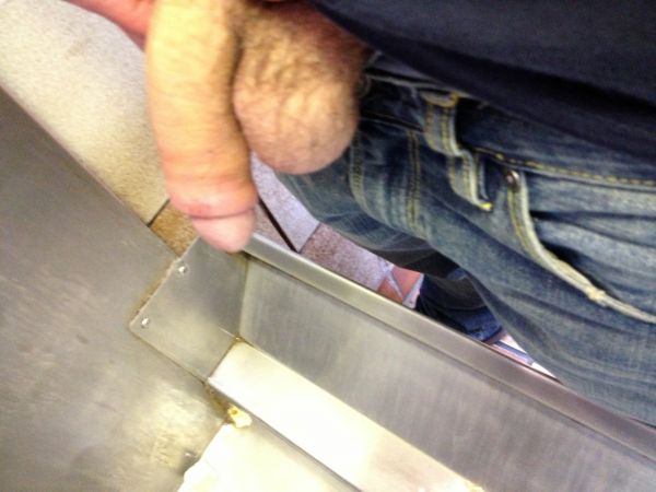 huge dick at urinal