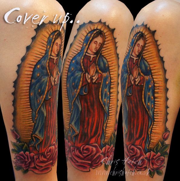 virgin mary praying tattoo designs