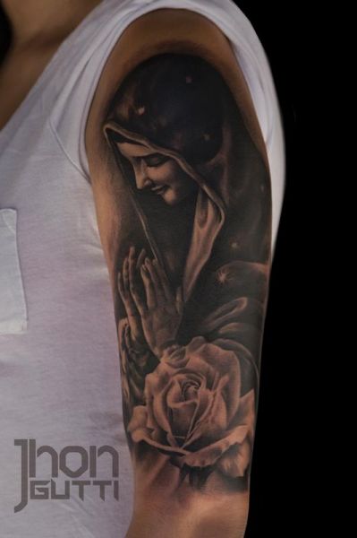mexican virgin mary tattoo