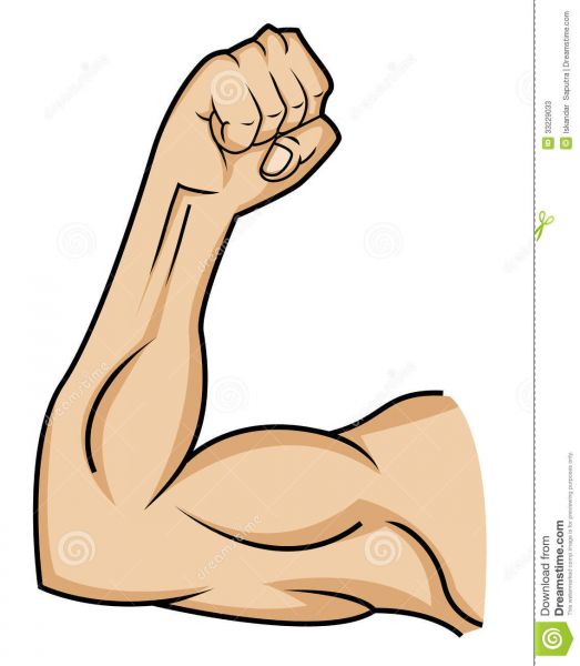 cartoon muscles pose