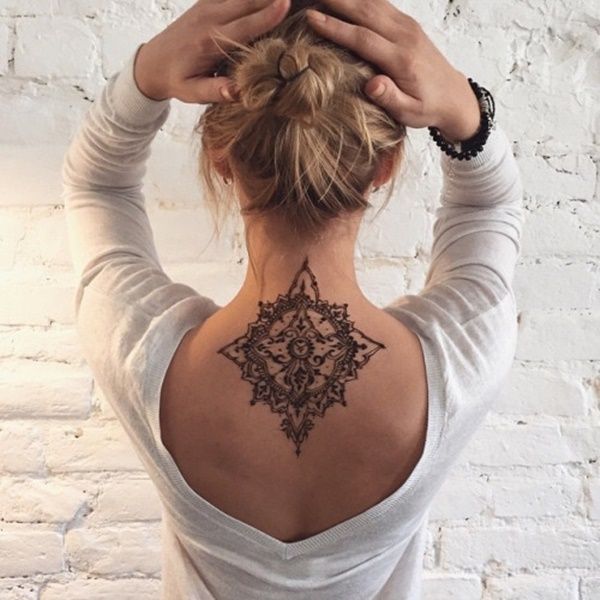 back shoulder tattoos for girls