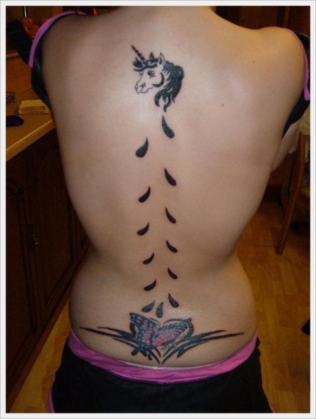 wing back tattoos for girls