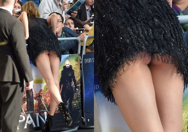 candid bending over in public