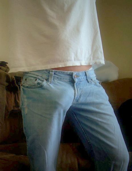black male jeans bulge
