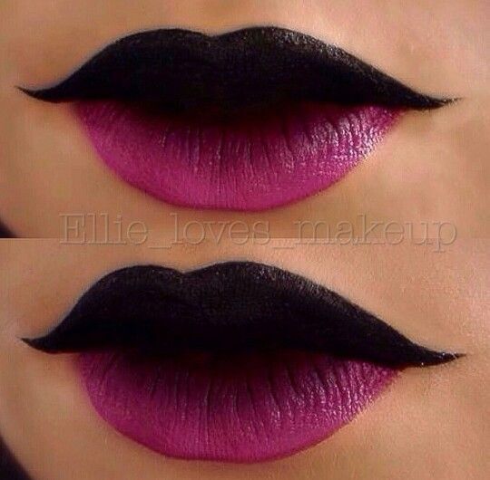 black glitter lips