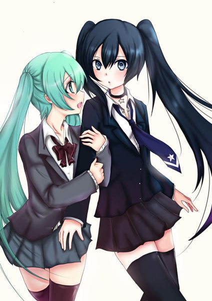 black rock shooter x hatsune miku