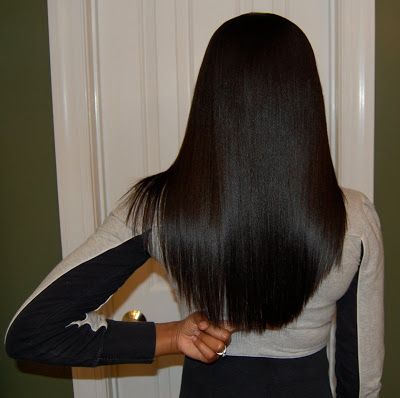 mid back length hair