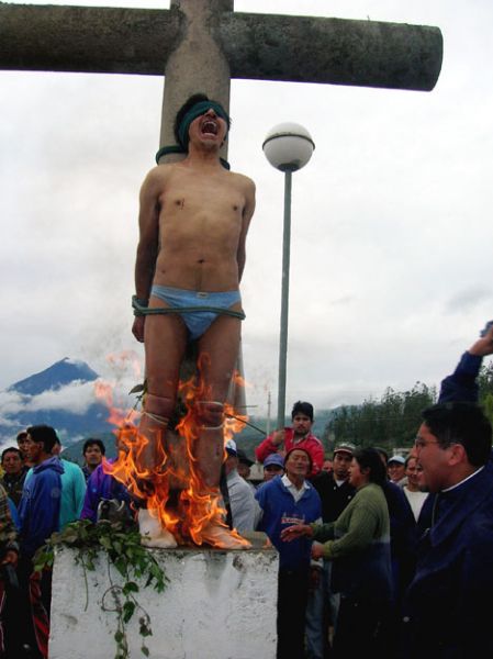 burning painful at the stake