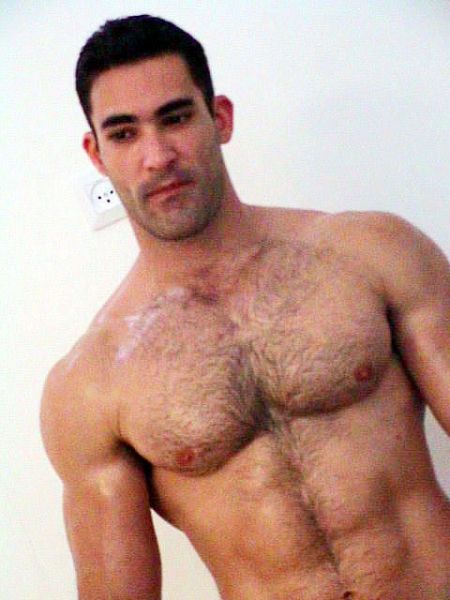big hairy muscle men