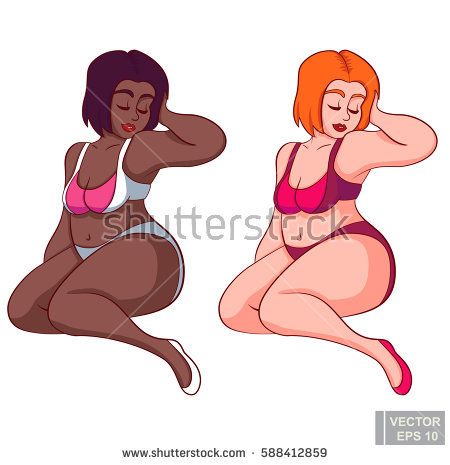 curvy woman silhouette clip art