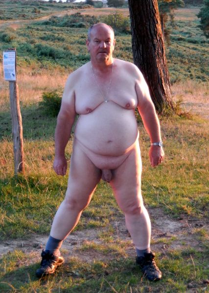 nude fat old man
