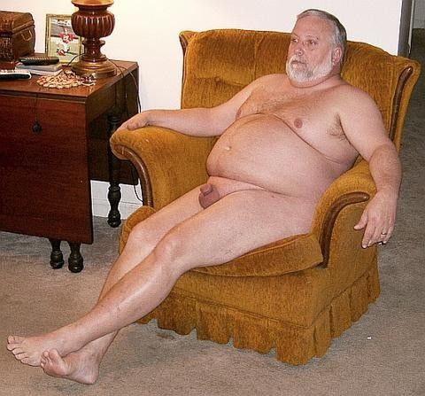 fat old hairy grandpa naked