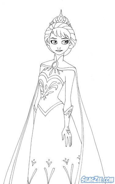 elsa from frozen coloring pages