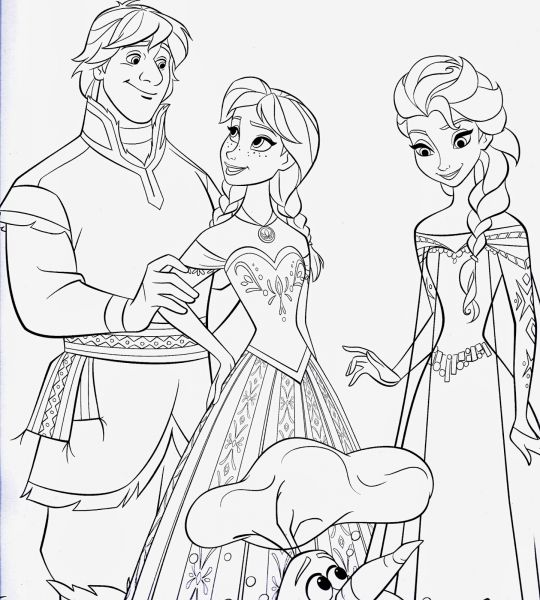 frozen characters coloring pages