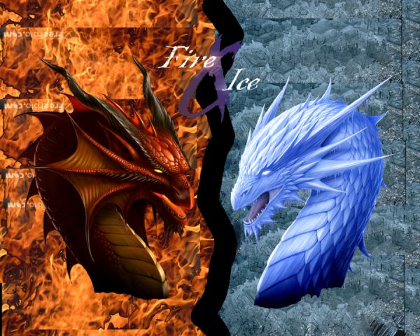 fire ice werewolf vs dragon