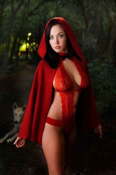 scary red riding hood costume