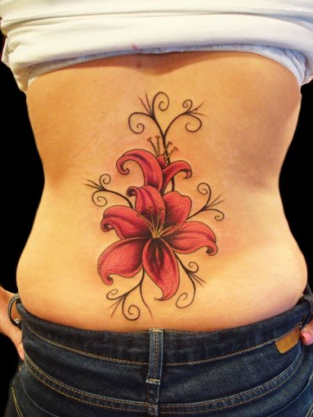 lily flower tattoos for girls