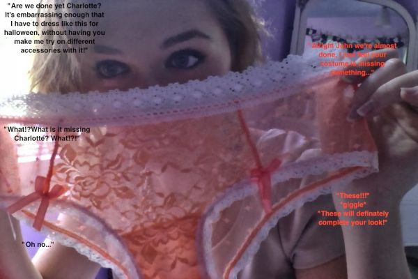 forced to wear panties sissy boi captions